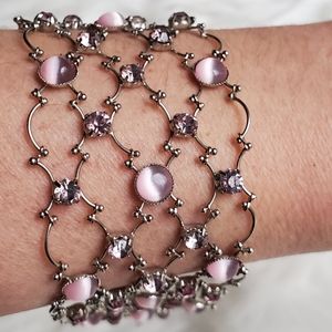 Accessorize silver pink bracelets